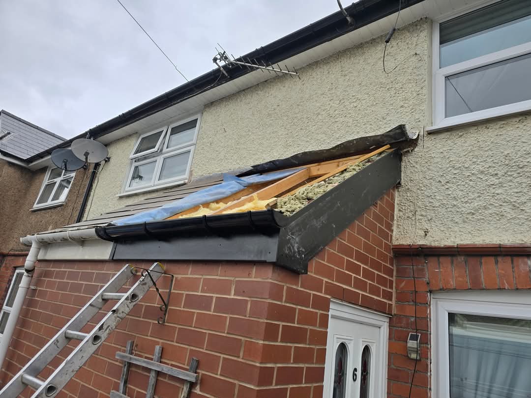Strip — Back to rafters — fire wall fitted.